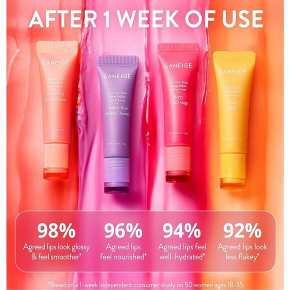 LANEIGE - NWT - Lip Glowy Balm in Peach. New in Box, .35 oz. - Picture 16 of 16